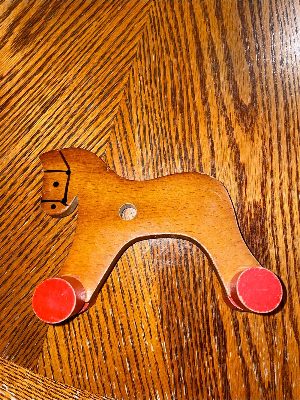 Vintage wooden toy horse